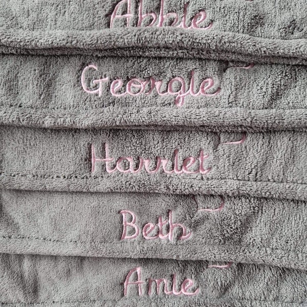 Personalised hair towel, turban towel, microfibre, hair turban towel, choice of 6 colours