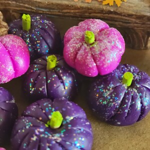 Pumpkins For Your Fairy Garden Or Dollhouse, Miniature, Dollhouse, Fairy Garden, Purple Pumpkins, Sparkly Pumpkins, Purple Pumpkins, image 7