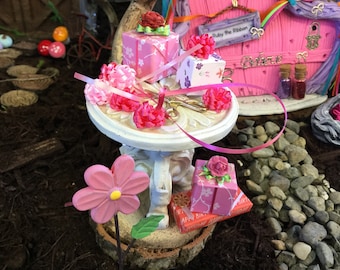 Ruby The Ribbon Fairy's Magical Fairy Garden-Fairy Garden Kit, Fairy, Miniature, Dollhouse, Ribbons