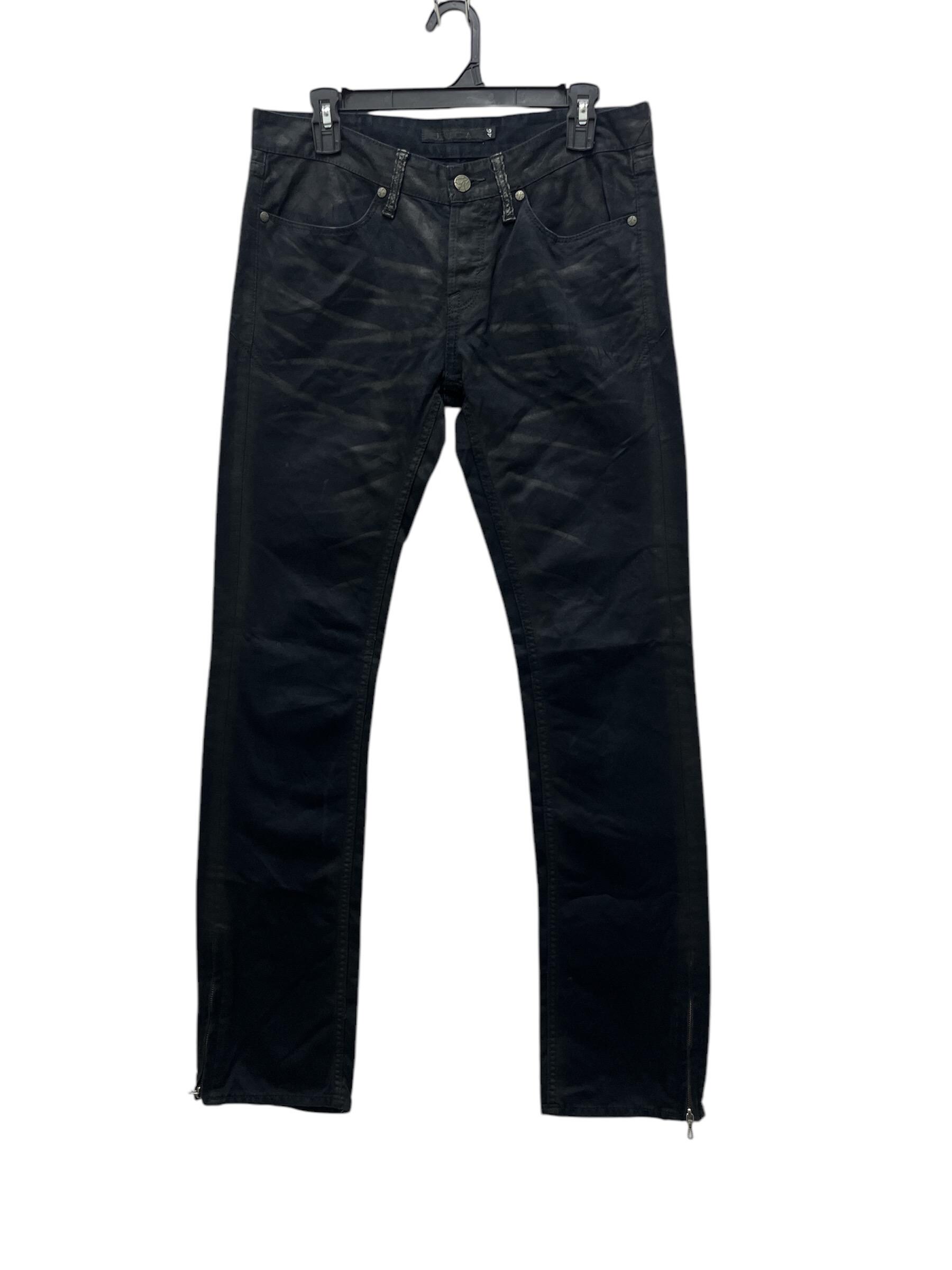 パンツ FUGA black coated denim Fuga Jeans - Etsy