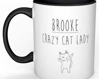 Crazy Cat Lady - personalise name mug