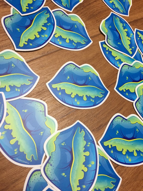 Lip Art Single Sticker Vinyl Sticker Lip Art Laptop Decal Etsy