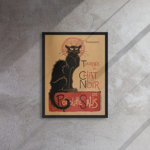Chat Noir Framed Canvas