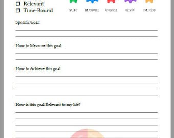 Classic Happy Planner Smart Goals Page