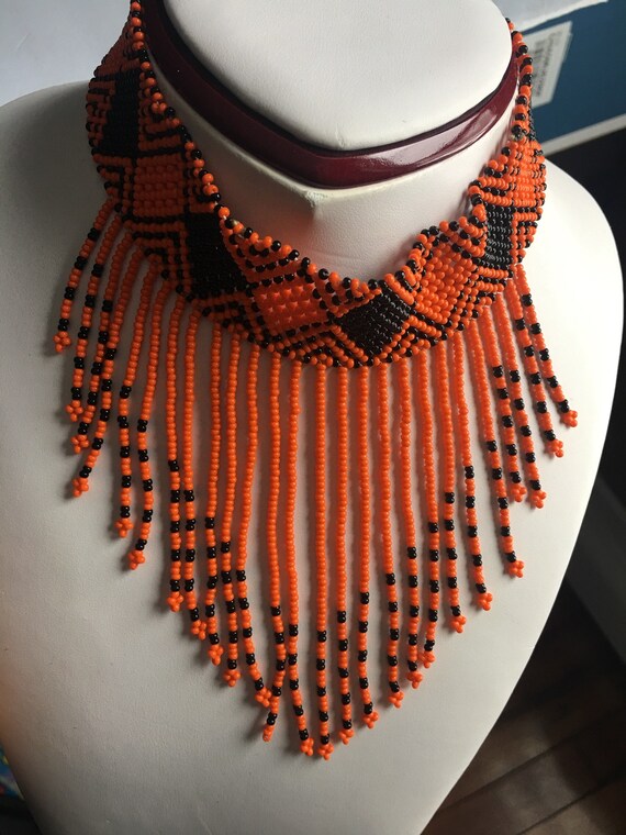 Hanging Zulu Bead Necklace - Etsy