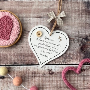 Cadeau glam ma fête des mères cadeau Pâques plaque signe cadeau grand-mère maman premier grand-mère anniversaire bébé carte souvenir suspendu alternative signe plaque