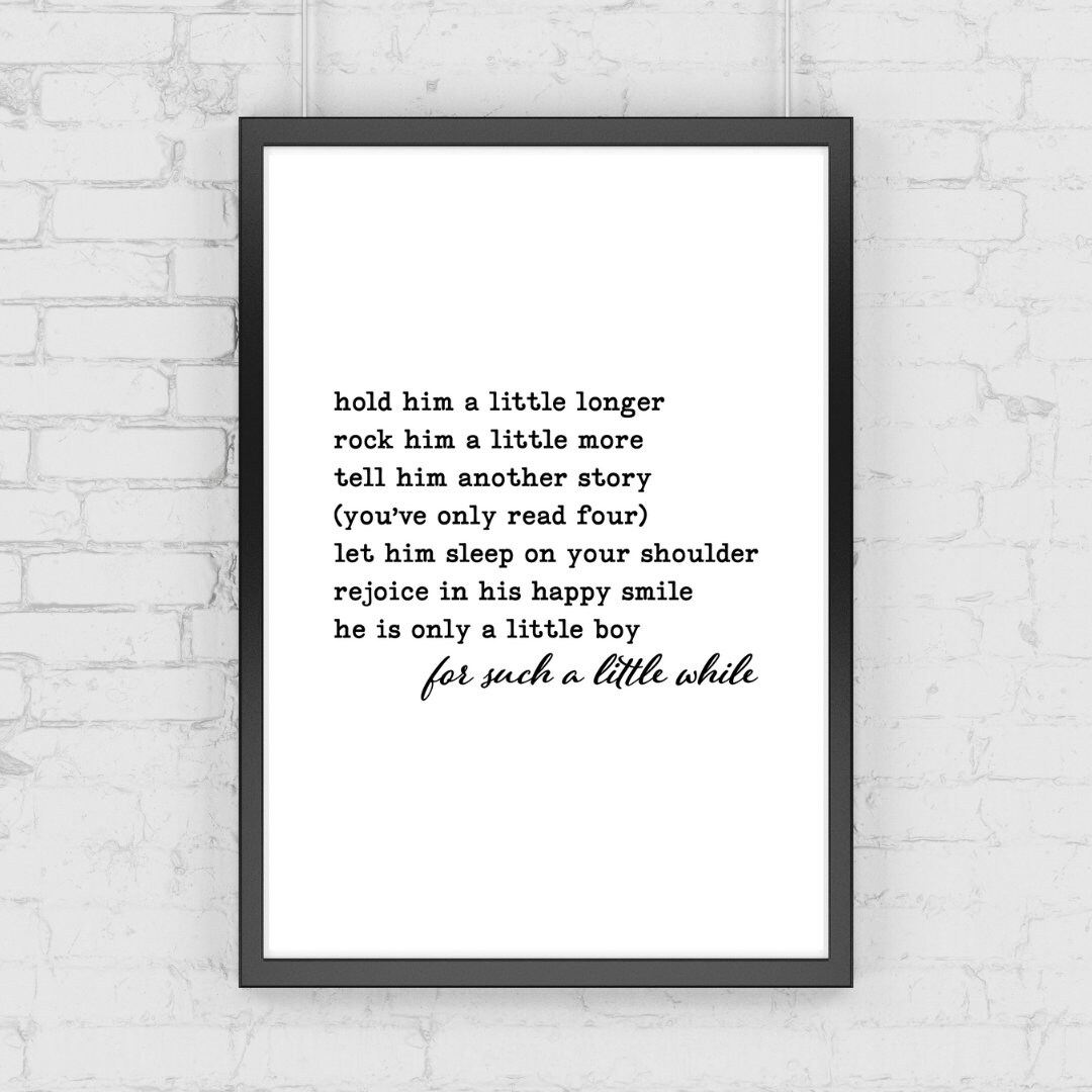 Baby Boy Print, Nursery Wall Art, Printable Quote, Children's Quote ...