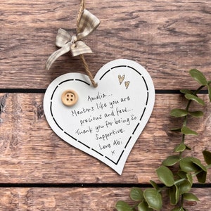 Cadeaux infirmière personnalisé enseignant sage-femme tuteur mentor Plaque Merci soutien carte faite main coeur précieux suspendu cadeau travailleur clé keepa