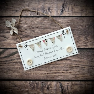 Cadeaux pour la maison neufs banderoles pour la famille personnalisés premiers couples pendaison de crémaillère voisin plaque signe souvenir déménagement ami décor carte de départ