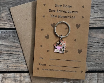Personalised New home gifts,new home keyring,homeowners,happy new home,moving gift,new house gift,Christmas gift,family home,couples gifts