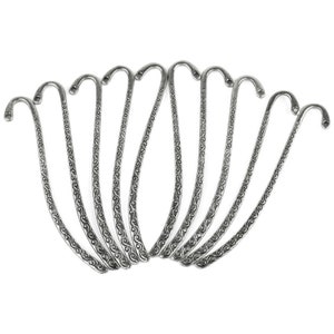 5/10 Tibetan silver bookmark curly pattern  with loop findings - crafts, beading, jewellery