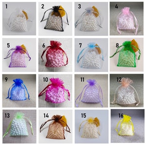 10/25/50/100 x organza bags uk fast delivery  any colour gift wedding favour jewellery pouches, small party bags, drawstring pouches