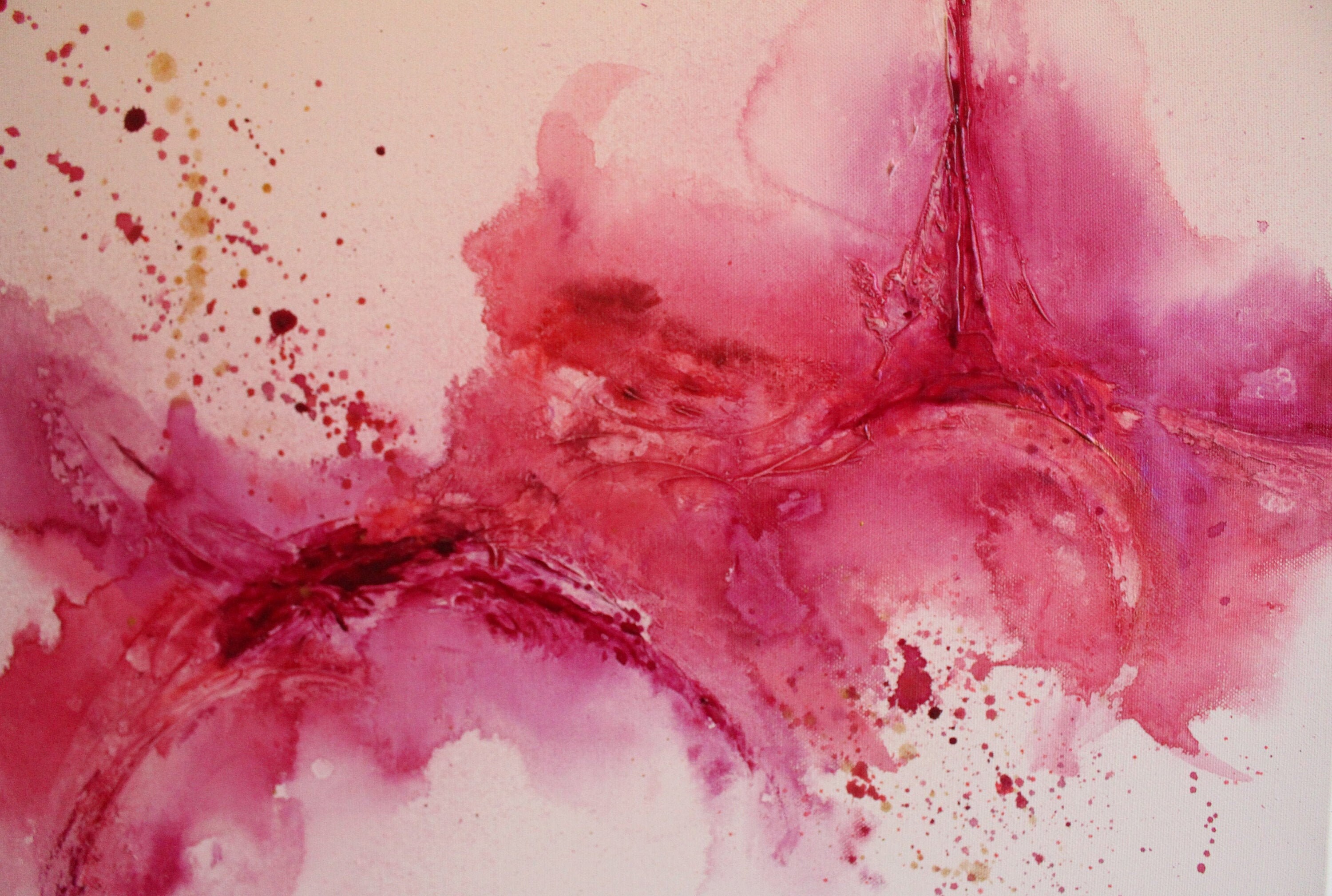 Tableau Abstrait Moderne Pink Paris