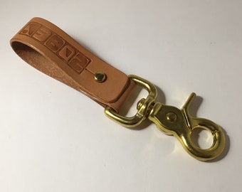 Schlüsselanhänger aus Leder mit Messing-Hardware