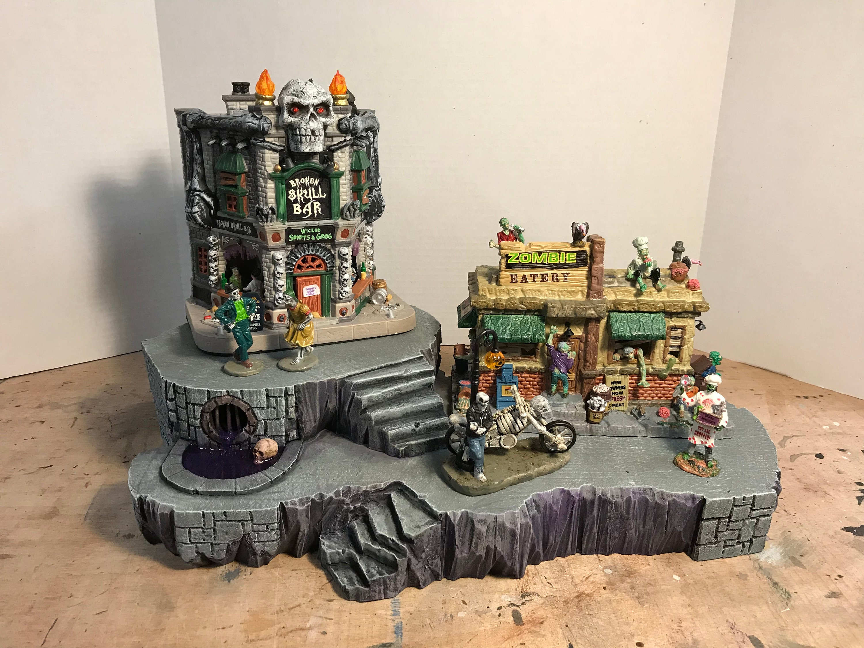 Custom Halloween Village Display Platform Lemax Department Etsy