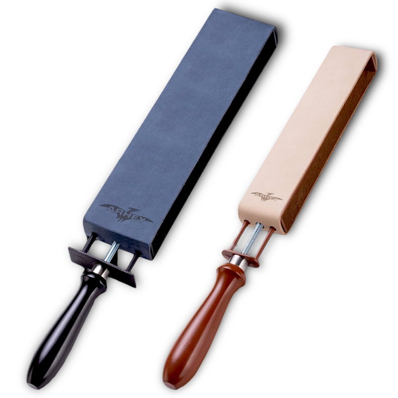 Large Adjustable Italian Leather Strop Razor and Knives Stropping Kit 2