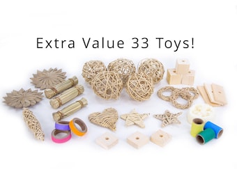 Multi-toy Collection of Chew Toys - Bunny Rabbits, Guinea Pigs Toys