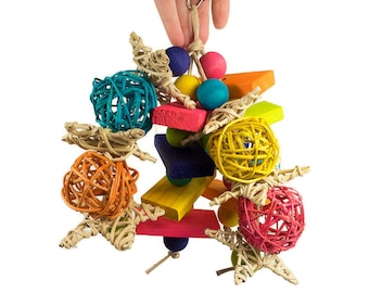 Cascade - Hanging Chew Toy with Vine and Wood