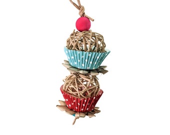 Cupcake Stack - Toy for Small Animals. Loved by Rabbits, Guinea Pigs, Birds