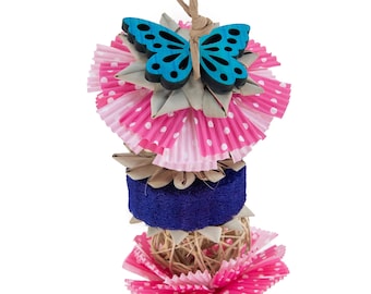 Flutter Bunch - Wicker, Loofah and Palm Toy