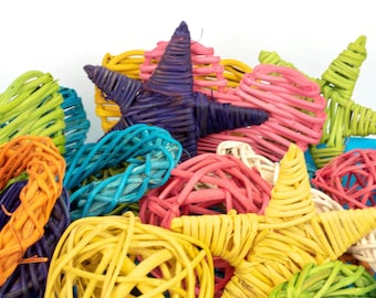 Fuzzy's Wicker Vine Chew Collection - Bunny Rabbit, Guinea Pig, Chinchilla, Pet Rat Toys