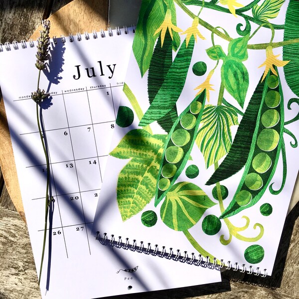 2022 Illustrated Vegetable Wall Calendar