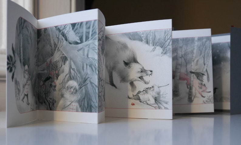 Fox Silent Story Concertina artist book image 4