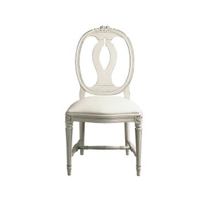 Classic Swedish Hand Craved Rose Chair