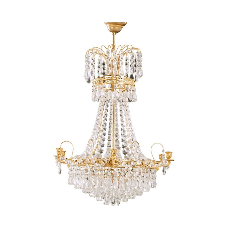 Antique 6 Arm Crystal Empire With Cryst Long Awaited Cut Diffe Chandelier Antique 6 Arm Crystal Empire With Cryst, How To Fix A Chandelier Armor