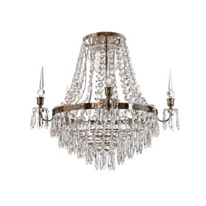 Large Nickel Bathroom Chandelier IP44 rated