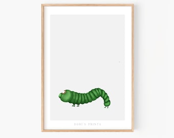 Little caterpillar nursery wall art