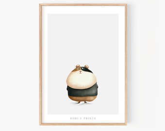 Hamster wall art print