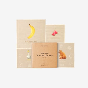 Beeswax Wraps Set - Reusable, Sustainable Food Storage
