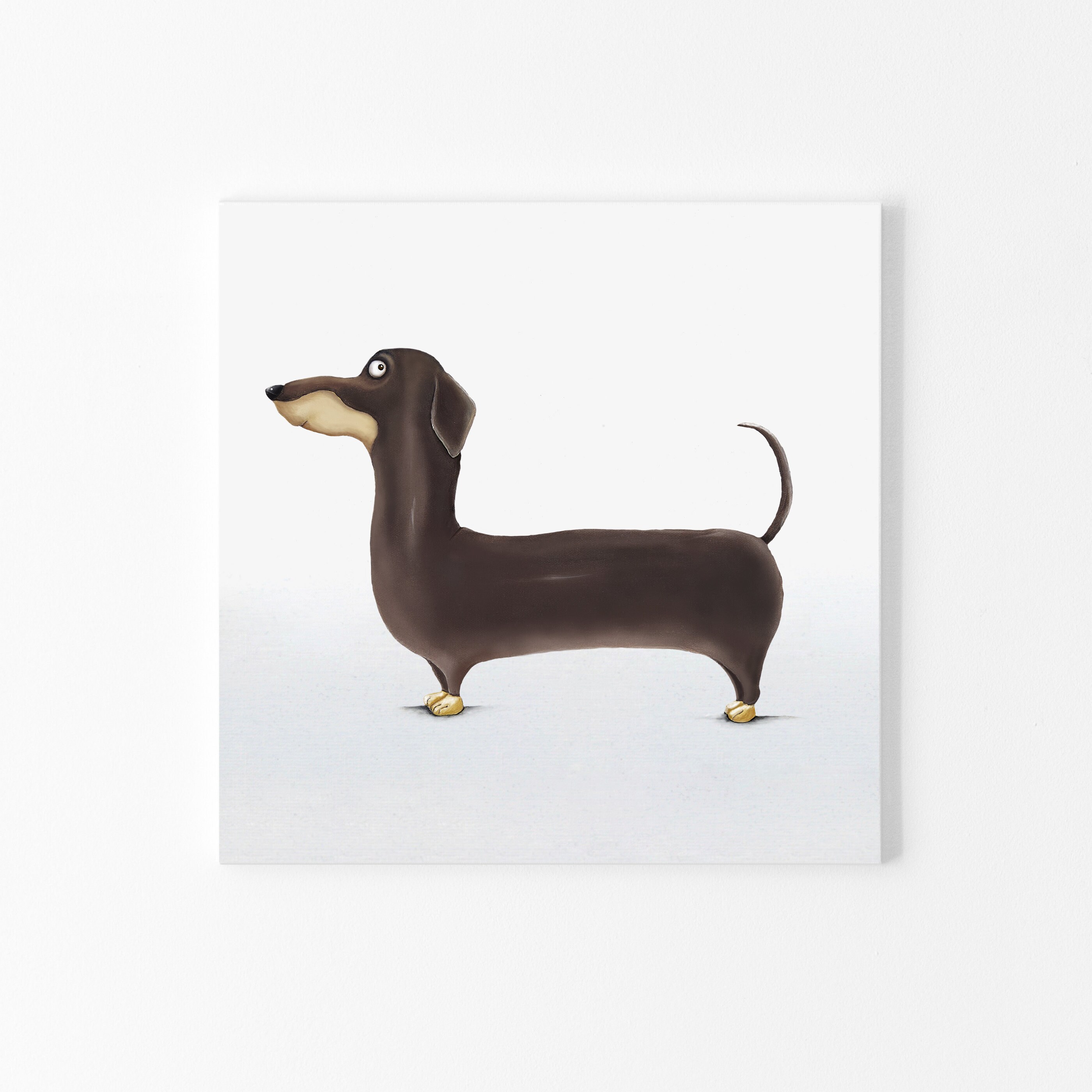 Dachshund wall art Print on Canvas Art deco Pet Etsy