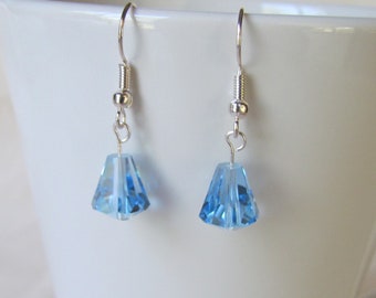 Light Blue Glass Earrings