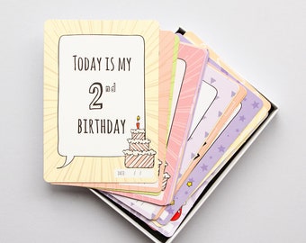 Boy Baby Adoption Gift Set Baby Milestone Cards and Sticker Sheets. Hamper for Adoption Celebration Gift Box Includes Adoption Journal