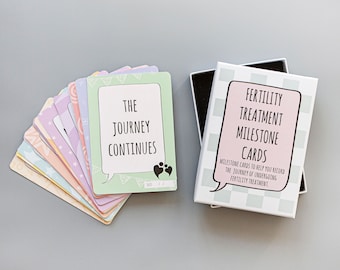 IUI IVF Fertility Journey Milestone Cards, 34 Milestone Cards, Fertility Treatment Journey, Keepsake Gift for Single Parents or Gay Parents