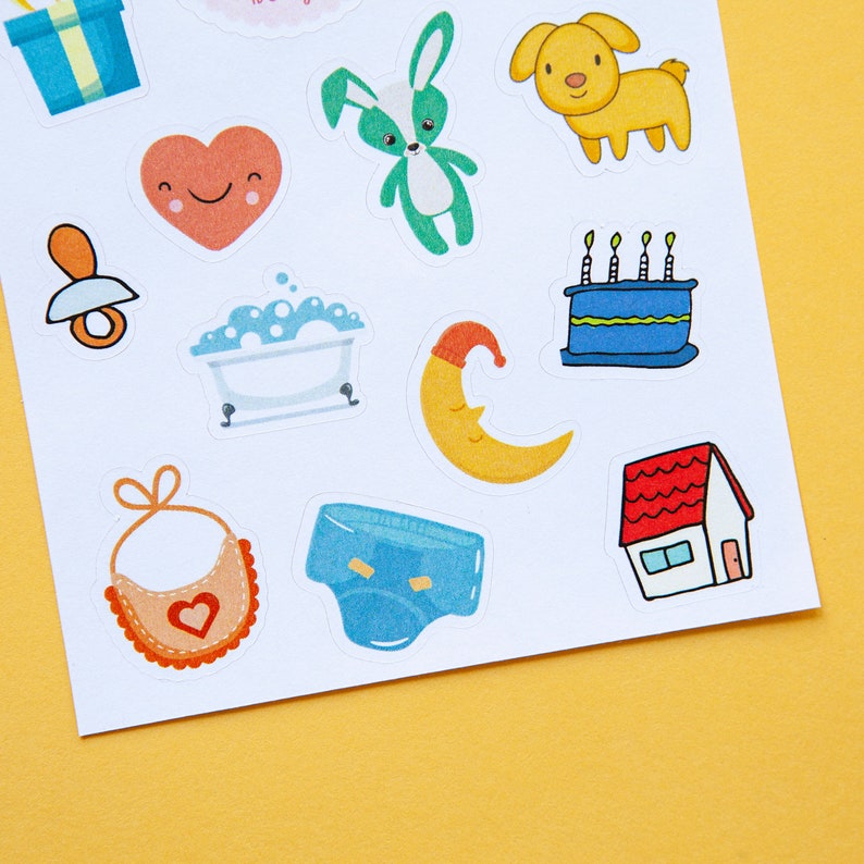 Baby Sticker Sheets Set for Scrapbooking and Journaling 48 Etsy