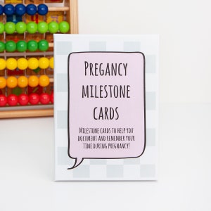 LIQUIDATION - Erreur d'impression sur la boîte - Ensemble de cartes d'étape de grossesse - Cadeau de fête prénatale idéal pour les futurs parents (y compris les parents lesbiens), oups !