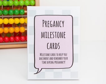 CLEARANCE - MISPRINT on box- Pregnancy Milestone Cards Set- Ideal baby shower gift for expectant parents (including lesbian parents), oops!