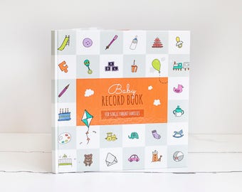 Solo Parent Baby Memory Book, Modern Baby Record Book for gifting as a Baby Shower Gift, New Baby Gift, New Parent Gift for Single Parent