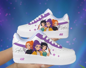 Zapatillas Kpop Demon Hunter pintadas a mano, zapatos para niños, zapatillas para bebé, Air Force 1 personalizadas para niños, regalo para ella