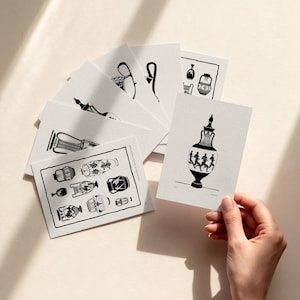 Ancient Greek Vases Postcards | Greek Pottery Hand Drawn Illustrations (Digital Download)