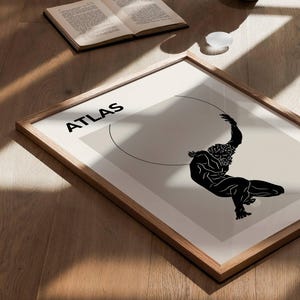Atlas Print | Greek Mythology, Classic Art History (Digital Download)