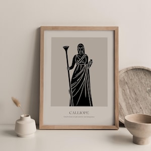 Greek muse Calliope art printable | Greek mythology art | Mediterranean decor | Ancient Greece poster | The Muses Collective