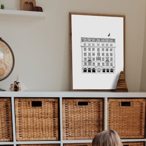 Fortnum and Mason London Illustration | Fortnum and Mason Print | London Travel Print