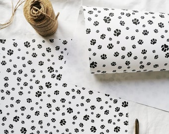 Recyclable Dog Paw Print Wrapping Paper | Dog Design Eco Wrapping Paper | Paw Print Gift Wrap | Eco Friendly Gift Wrap