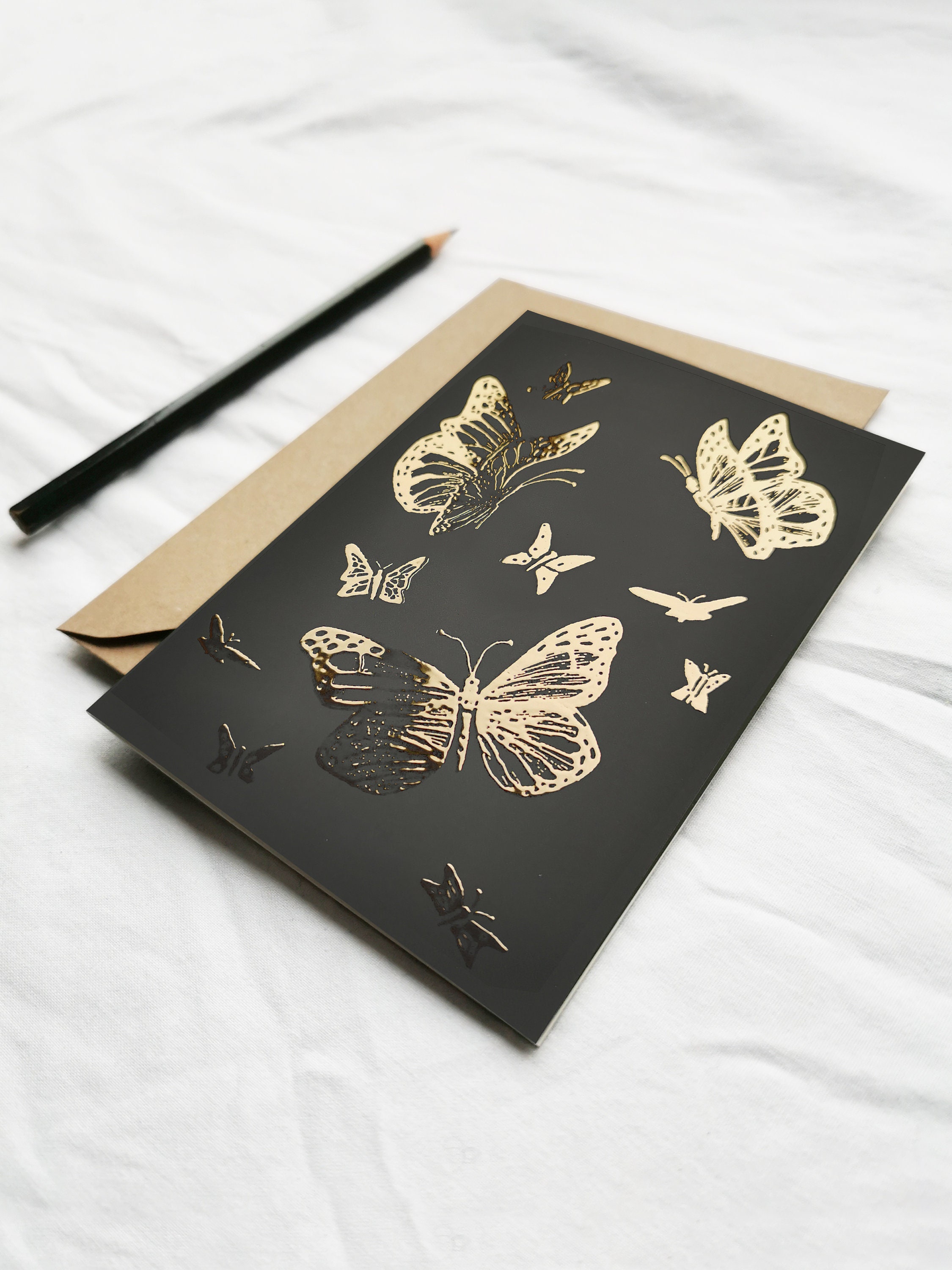 Set of 6 Bee Butterfly & Dragonfly Cards Blue Bee Cards Bee Gift Set ...
