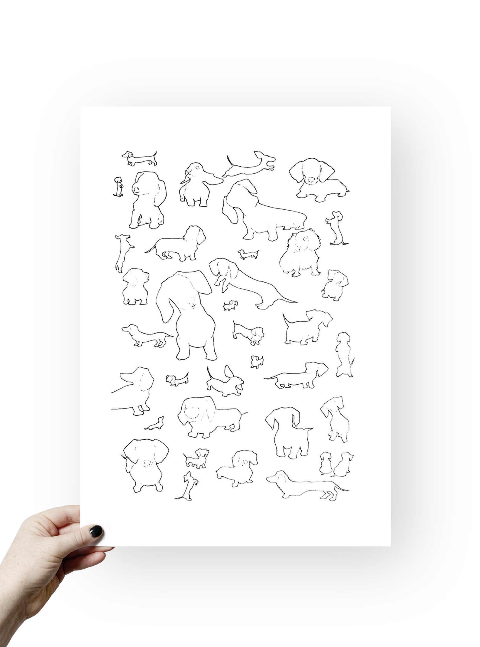 Sausage Dog Print Sausage Dog Wall Art Dachshund Wall | Etsy