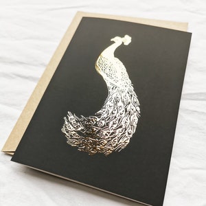 Set di 6 carte Swan, Peacock & Ants / Peacock Art Cards / Swan Love Card / Card Gift Set / British Wildlife Cards